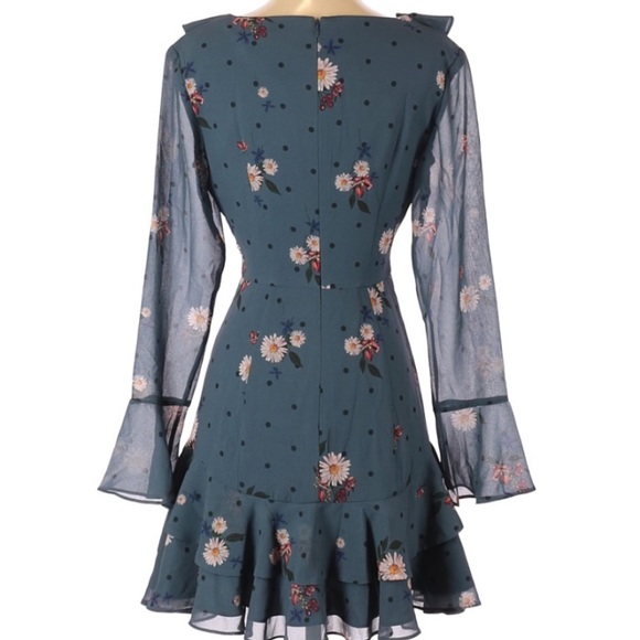 Keepsake The Label Blue Floral Casual Dress - Picture 7 of 10